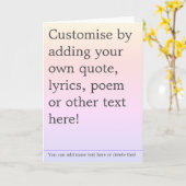 Creëer Uw eigen aangepaste offerte Poster - Boek p Kaart (Gele Bloem)