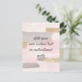 Creëer Uw eigen aangepaste offerte - Roze goud Briefkaart (Staand voorkant)