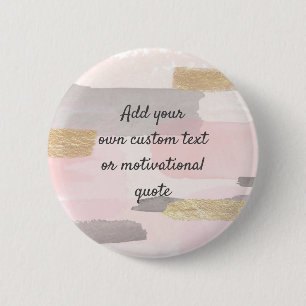 Creëer Uw eigen aangepaste offerte - Roze goud Ronde Button 5,7 Cm