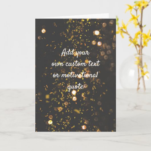 Creëer Uw eigen aangepaste offerte - Sparkles Kaart (Gele Bloem)