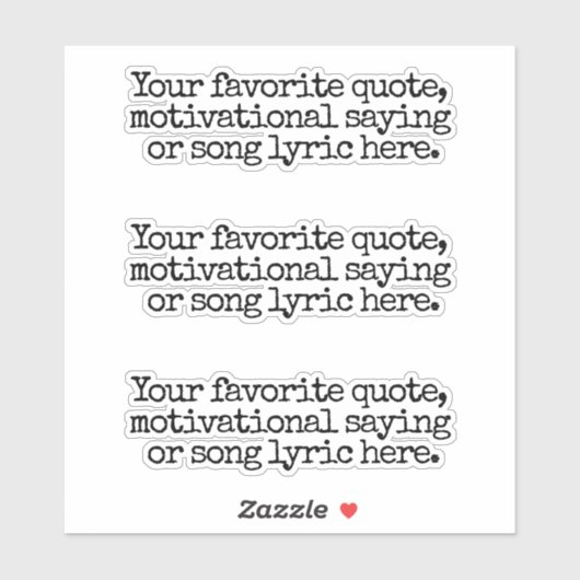 Creëer Uw eigen aangepaste offerte Sticker (Vel)