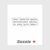 Creëer Uw eigen aangepaste offerte Sticker (Vel)