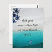 Creëer uw eigen aangepaste offerte - strand briefkaart (Voorkant / Achterkant)