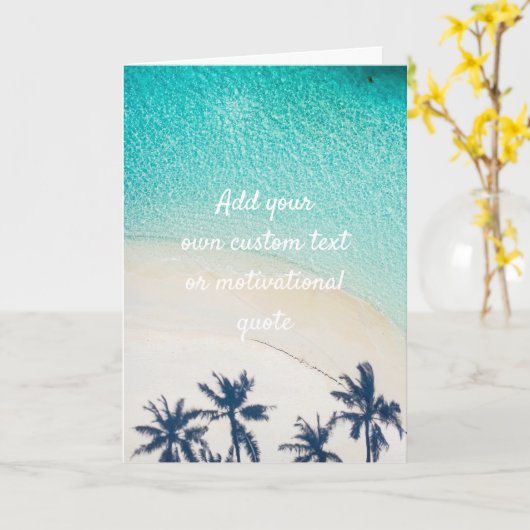 Creëer uw eigen aangepaste offerte - strand kaart (Gele Bloem)