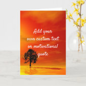 Creëer Uw eigen aangepaste offerte - Sunset Tree Kaart (Gele Bloem)