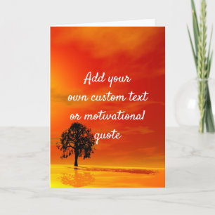 Creëer Uw eigen aangepaste offerte - Sunset Tree Kaart