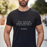 Creëer Uw eigen aangepaste offerte T-shirt<br><div class="desc">Creëer uw eigen aangepaste offerte T-shirt. Voorzien van minimalistische aanpasbare  typografie.</div>