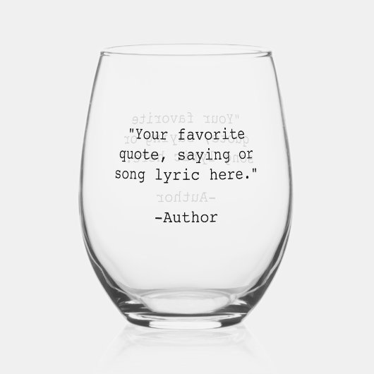 Creëer Uw eigen aangepaste offerte Wijnglas Zonder Voet (Voorkant)