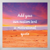 Creëer uw eigen aangepaste offerte - woestijnzonne poster (Voorkant)