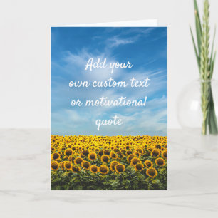Creëer Uw eigen aangepaste offerte - Zonnebloemen Kaart