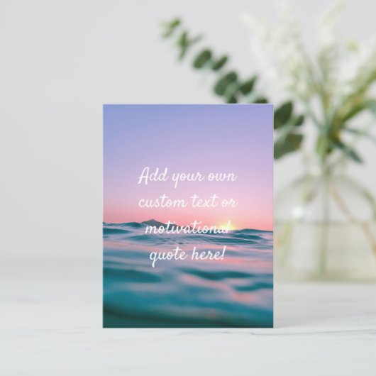 Creëer Uw eigen aangepaste offerte - Zonnevaste Ze Briefkaart (Staand voorkant)