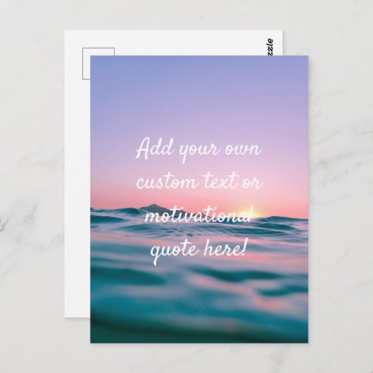 Creëer Uw eigen aangepaste offerte - Zonnevaste Ze Briefkaart (Voorkant / Achterkant)