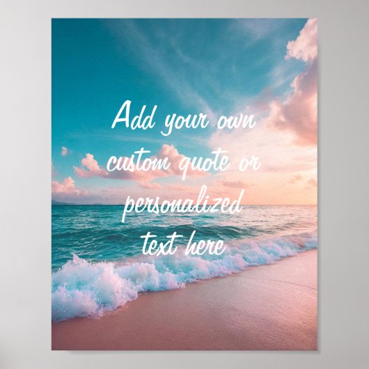 Creëer Uw Eigen Aangepaste Offerte Zonsondergang O Poster (Voorkant)