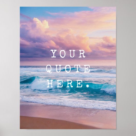 Creëer Uw Eigen Aangepaste Offerte Zonsondergang O Poster (Voorkant)