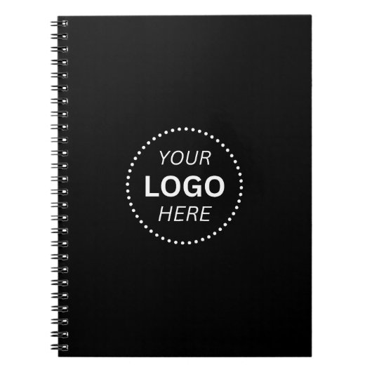 Creëer Uw eigen aangepaste ontwerp Black Spiral Fo Notitieboek (Voorkant)