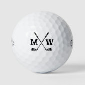 Creëer Uw eigen aangepaste ontwerp Golf Monogram Golfballen (Voorkant)