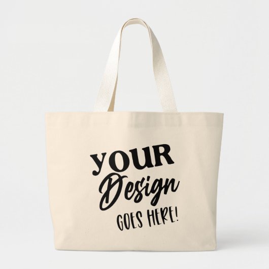 Creëer Uw eigen aangepaste ontwerp Grote Tote Bag (Voorkant)