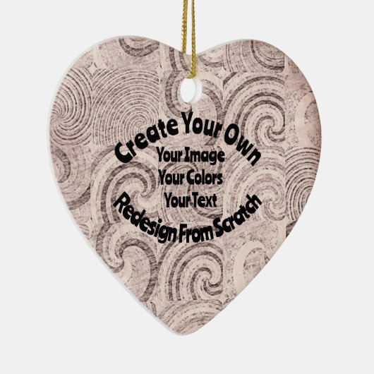 Creëer Uw eigen aangepaste ontwerp Keramisch Ornament (Rechts)