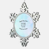 Creëer Uw eigen aangepaste ontwerp/Logo Tin Sneeuwvlok Ornament (Rechts)