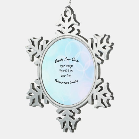 Creëer Uw eigen aangepaste ontwerp/Logo Tin Sneeuwvlok Ornament (Rechts)