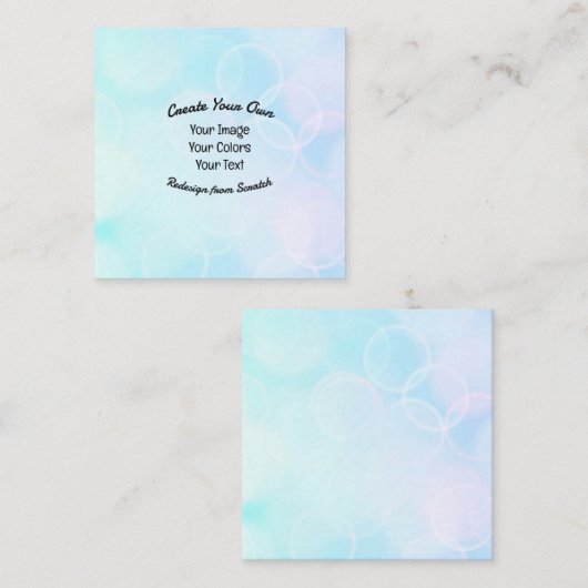 Creëer Uw eigen aangepaste ontwerp/Logo Vierkante Visitekaartje (Voorkant / Achterkant)