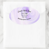 Creëer Uw eigen aangepaste ontwerp Ovale Sticker (Tas)