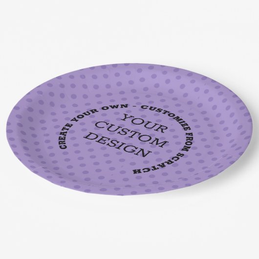 Creëer Uw eigen aangepaste ontwerp Papieren Bordje (Gekanteld)