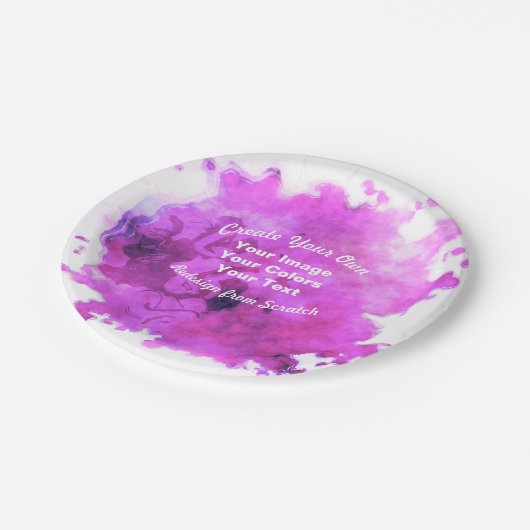 Creëer Uw eigen aangepaste ontwerp Papieren Bordje (Gekanteld)