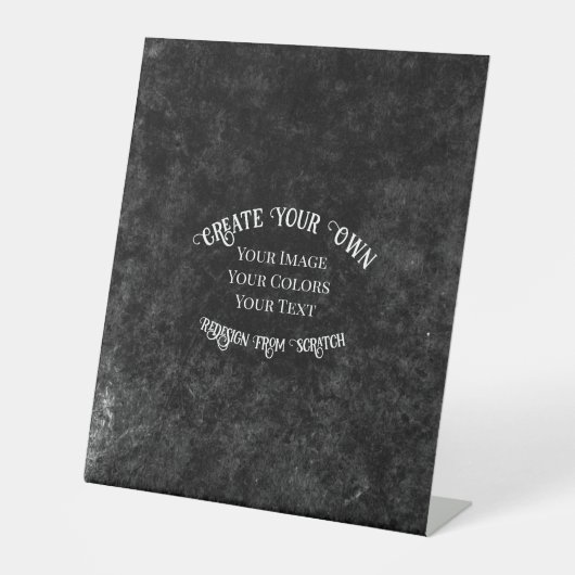Creëer Uw eigen aangepaste ontwerp Reclamebord Met Voetstuk (Voorkant)