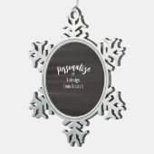 Creëer Uw eigen aangepaste ontwerp Tin Sneeuwvlok Ornament (Rechts)