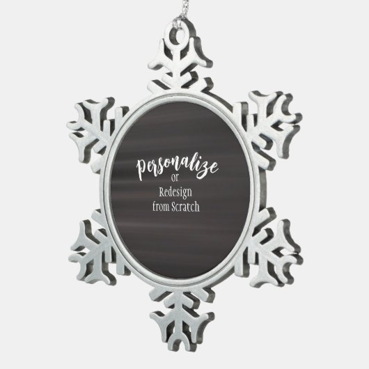 Creëer Uw eigen aangepaste ontwerp Tin Sneeuwvlok Ornament (Rechts)