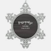 Creëer Uw eigen aangepaste ontwerp Tin Sneeuwvlok Ornament (Voorkant)