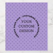 Creëer Uw eigen aangepaste ontwerp Wijn Etiket (Enkel label)