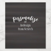 Creëer Uw eigen aangepaste ontwerp Wijn Etiket (Enkel label)