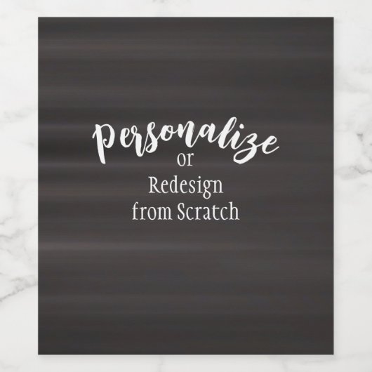 Creëer Uw eigen aangepaste ontwerp Wijn Etiket (Enkel label)