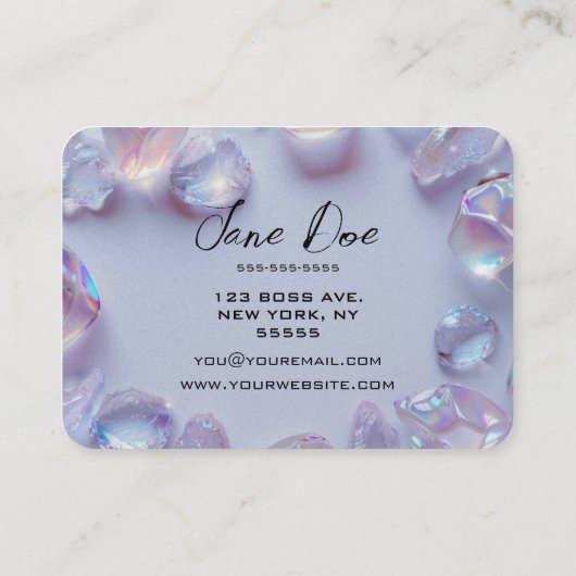 Creëer Uw eigen aangepaste Opal Stones grens Visitekaartje (Achterkant)