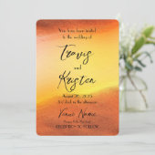 Creëer Uw Eigen Aangepaste Oranje Achtergrond Brui Kaart (Staand voorkant)