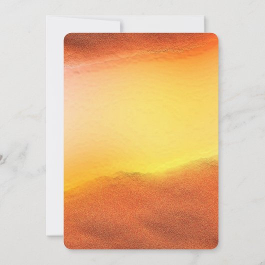 Creëer Uw Eigen Aangepaste Oranje Achtergrond Brui Kaart (Achterkant)