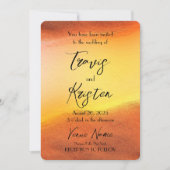 Creëer Uw Eigen Aangepaste Oranje Achtergrond Brui Kaart (Voorkant)