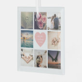 Creëer Uw eigen aangepaste paar familie foto Glas Ornament (Voorkant links)