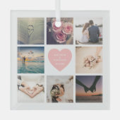 Creëer Uw eigen aangepaste paar familie foto Glas Ornament (Voorkant)