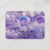 Creëer uw eigen aangepaste Paarse bubbels Visitekaartje (Voorkant)