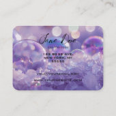 Creëer uw eigen aangepaste Paarse bubbels Visitekaartje (Achterkant)