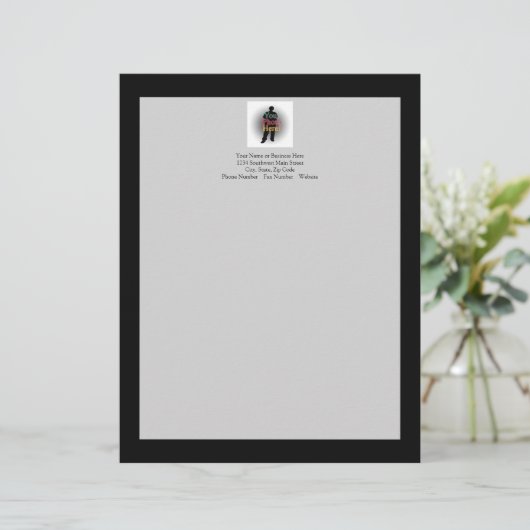 Creëer Uw eigen aangepaste persoonlijke foto Briefhoofd Sjabloon (Staand voorkant)