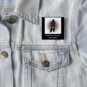 Creëer Uw eigen aangepaste persoonlijke foto Vierkante Button 5,1 Cm (In situ)