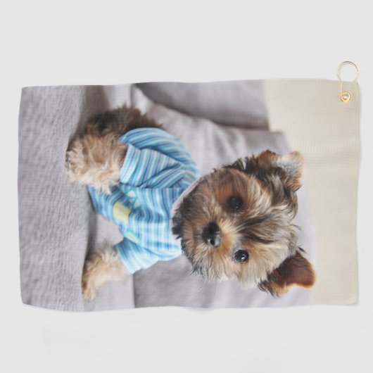 Creëer Uw Eigen Aangepaste Pet Photo Golf Handdoek (Horizontaal)