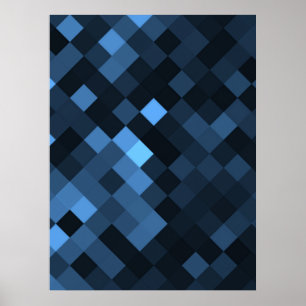 Creëer uw eigen aangepaste pixelachtergrond - blau poster