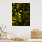 Creëer uw eigen aangepaste pixelachtergrond - geel poster (Keuken)