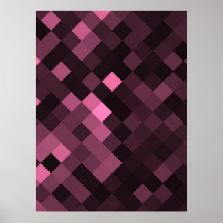 Creëer Uw eigen aangepaste pixelachtergrond - Roze Poster