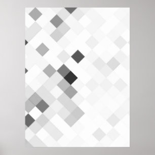 Creëer Uw eigen aangepaste pixelachtergrond - Wit Poster